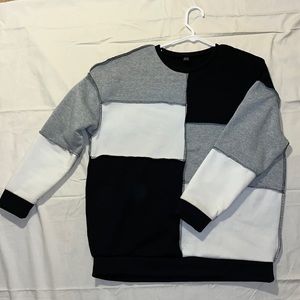 Shein colorblock stitched sweatshirt